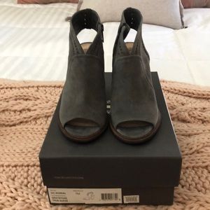 Vince Camuto gray suede booties